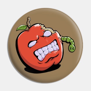 angry apple Pin