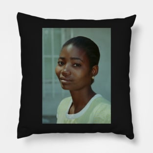 African Beauty, Maun, Botswana Pillow