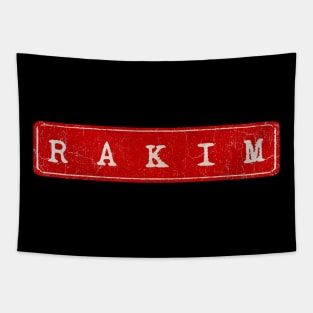 vintage retro plate Rakim Tapestry