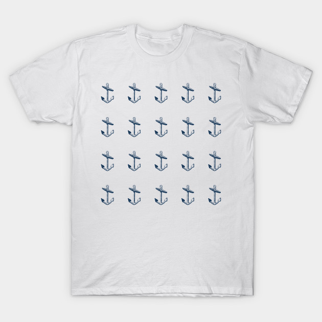 Nautical Marine Anchor Sailor Seamless Pattern Sea T Shirt