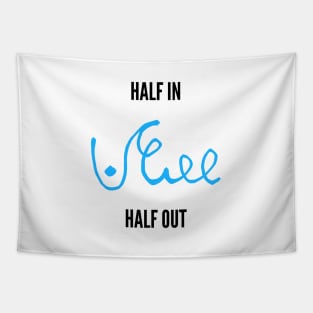 half in half out shorthand black and blue Tapestry