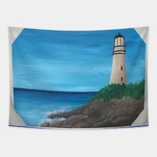 Lonely Lighthouse Tapestry