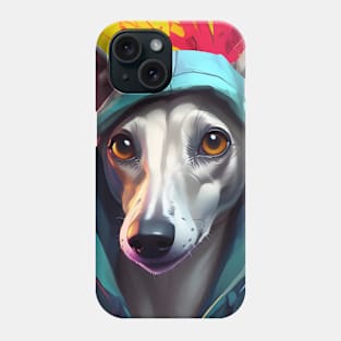 Whippet in a Hoodie Graffiti Artist Phone Case