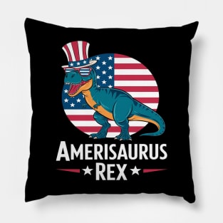 Kids Rawr American T-Rex Dino Kids 4th Of July Baby Boys Toddler Pillow
