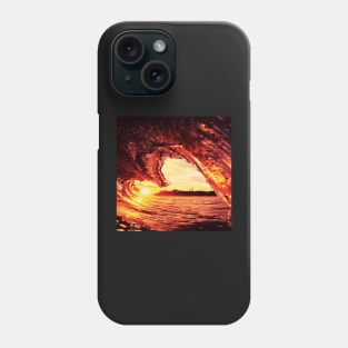 Sunset and the Beautiful Ocean Waves Phone Case