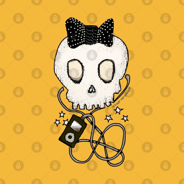 Girly Skull with Black Bow / Die for Music by roublerust