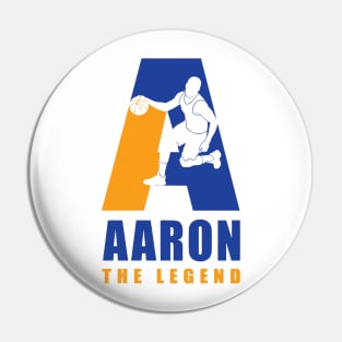 Aaron Custom Player Basketball Your Name The Legend Pin