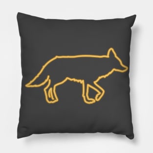 80's Gift 80s Retro Neon Sign Coyote Pillow