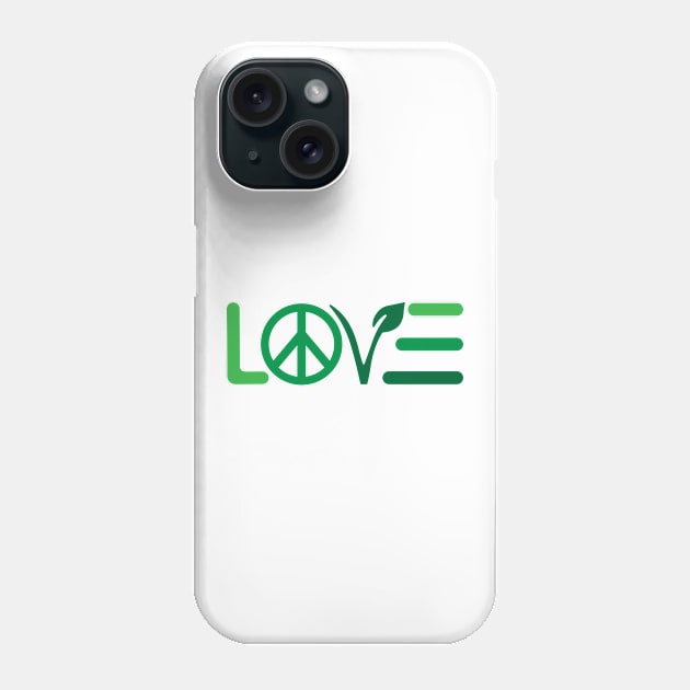 LOVE (Peace & Vegan) Phone Case by TreeOfLove