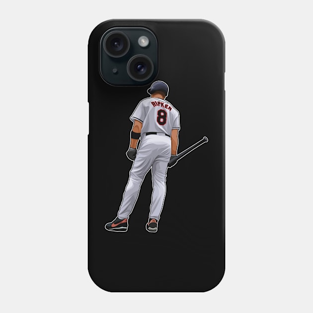 Cal ripken Jr #8 Wait for Bat Phone Case by RunAndGow