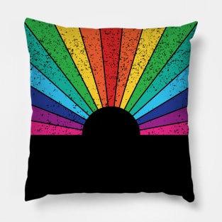 Rainbow Rays Pillow