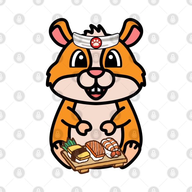 Funny Hamster is a sushi chef by Pet Station