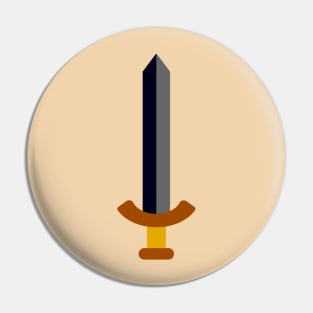 Minimalist Sword Icon (Dark) Pin