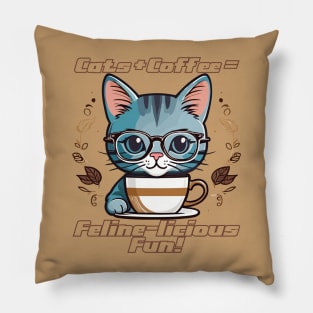 cats and cof Pillow