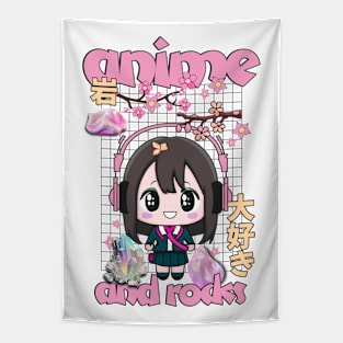 Collect Rocks Day Anime And Rocks Anime Lover Tapestry