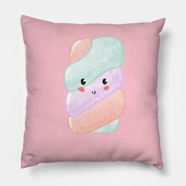 Marshmallow candy Pillow by Mydrawingsz