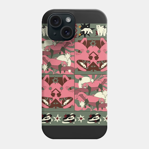 Bears, foxes, pandas and birds Phone Case by SkyisBright