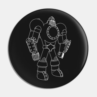 Robot Line Art Pin