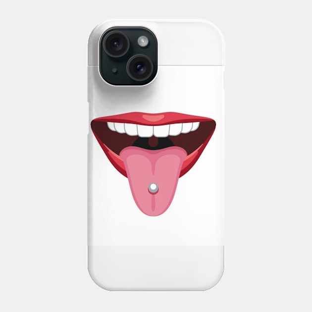 mask-  Tongue Phone Case by busines_night