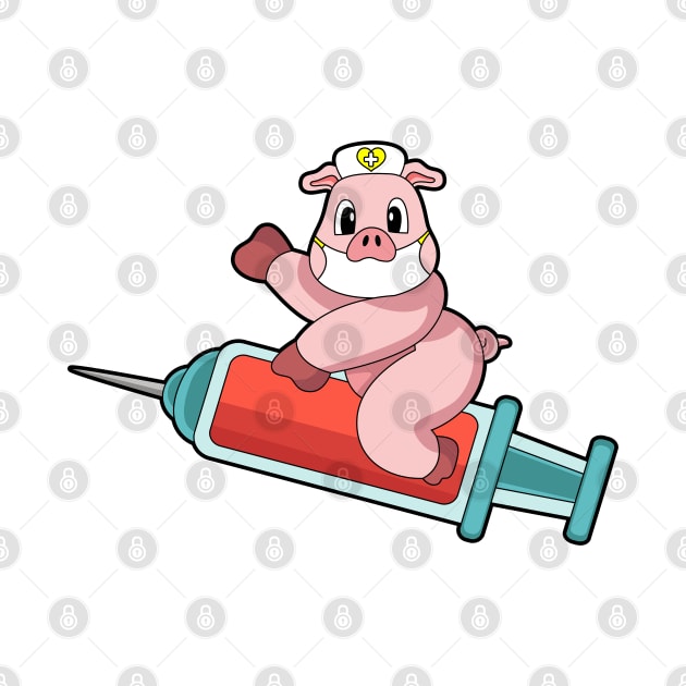 Pig Nurse Syringe by Markus Schnabel