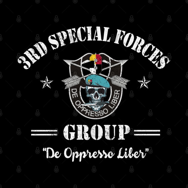 US Army 3rd Special Forces Group Skull De Oppresso Liber SFG - Gift for Veterans Day 4th of July or Patriotic Memorial Day by Oscar N Sims