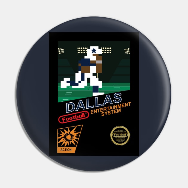 Dallas Football Team - NES Football 8-bit Design Pin by mymainmandeebo