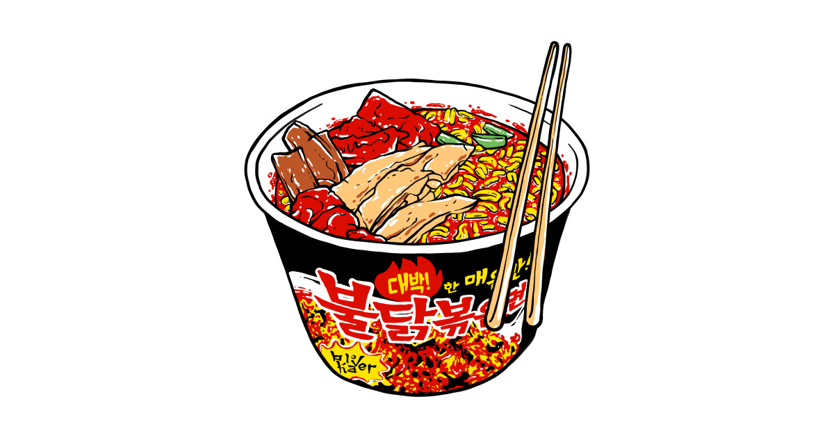 Samyang Korean  Noodle Asian Food  Sticker  TeePublic UK