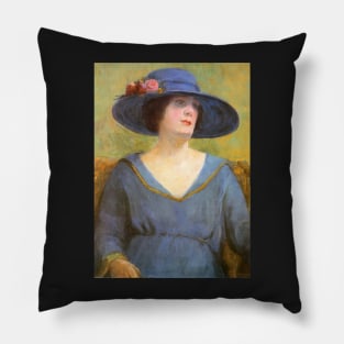 blue hat 1922 - Tarsila do Amaral Pillow