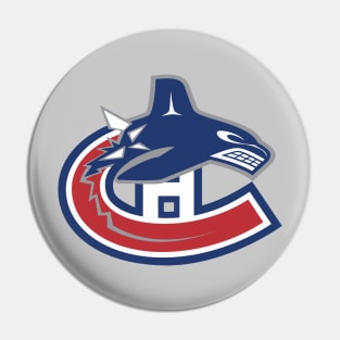 Habs - Canucks Logo Mashup Pin