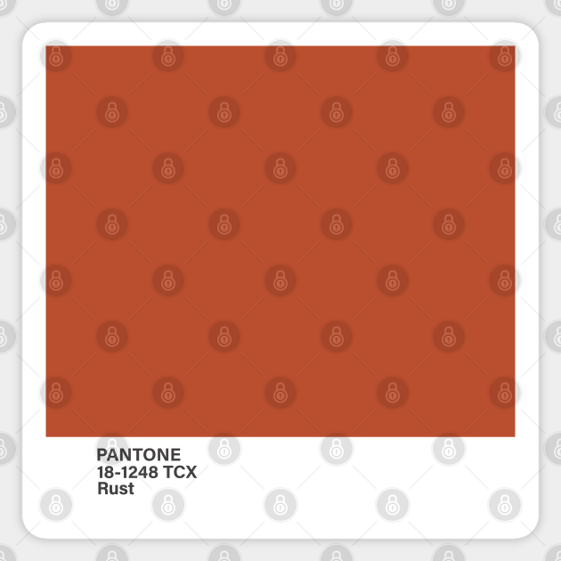 pantone 18-1248 TCX Rust - Pantone Color - Sticker | TeePublic