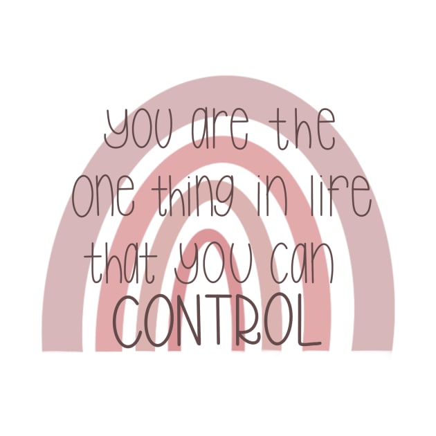 Control quote boho rainbow sticker by trippyzipp