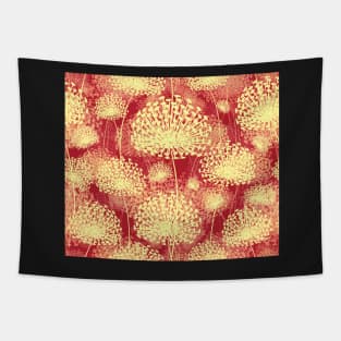 Dandelions vintage red Tapestry