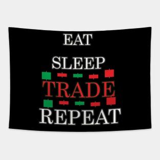 Eat Sleep Trade Repeat Tapestry