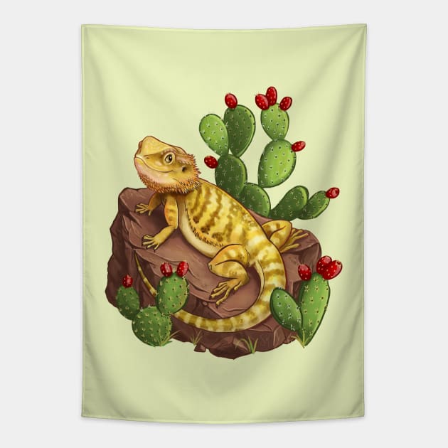 Cute Bearded Dragon Tapestry by solrey