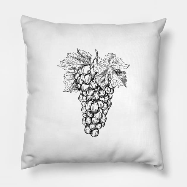 Grapes image Pillow by rachelsfinelines