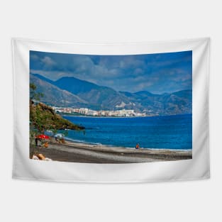 Penoncillo Beach Torrox Costa Nerja Spain Tapestry