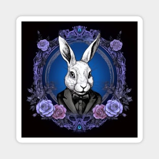 White Rabbit In A Suit Magnet