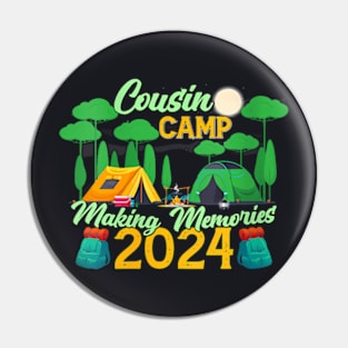 Womens Cousin Camp Making Memories Summer Vacation Family 2024 Pin