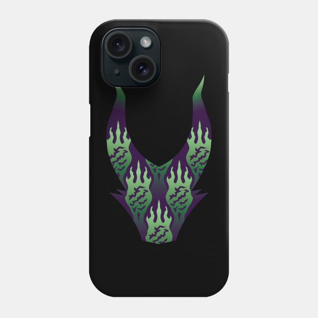 Dark Fairy Flaming Skull Phone Case by Danie Bevis Design