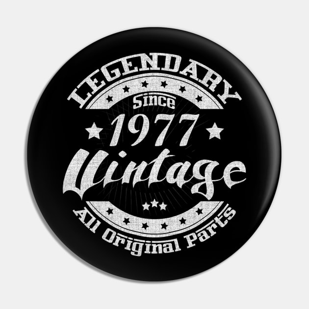 Legendary Since 1977. Vintage All Original Parts Pin by FromHamburg