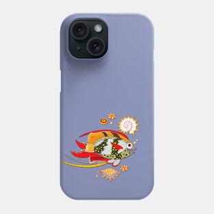 Illustration of fantastic fish. Phone Case