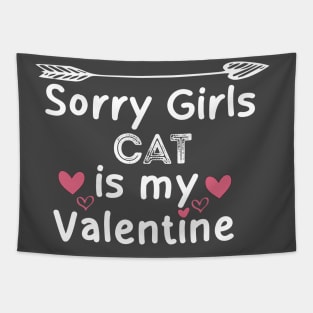 sorry girls CAT my  valentine Tapestry