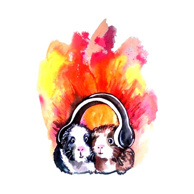 Guinea Pigs Listening to music by StudioKaufmann