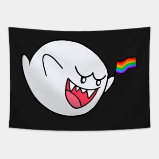 Ghost with Pride Flag Tapestry