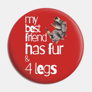 My Best Friend Has Fur and Four Legs Pin