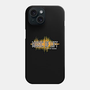 Music of lift with equalizer wave.typography slogan design. Phone Case