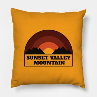 Sunset Valley Mountain Pillow