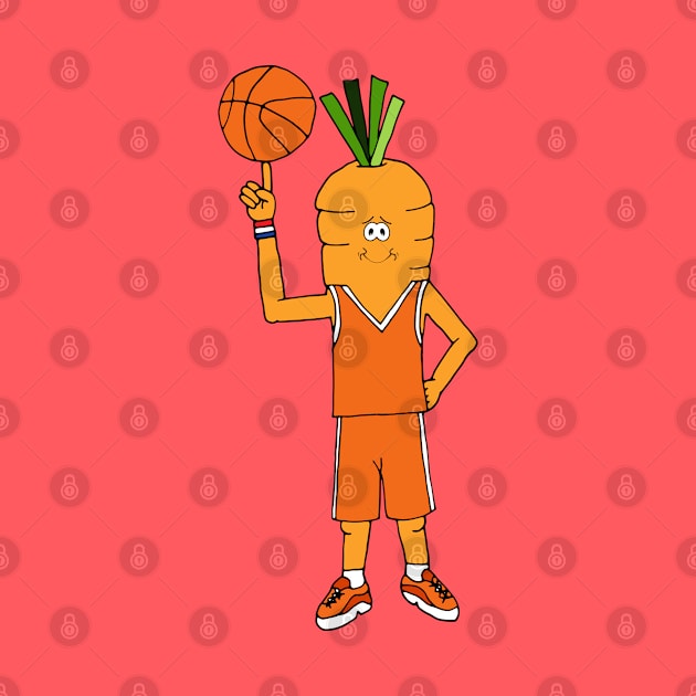 Funny Basketball Player Carrot Character by HotHibiscus