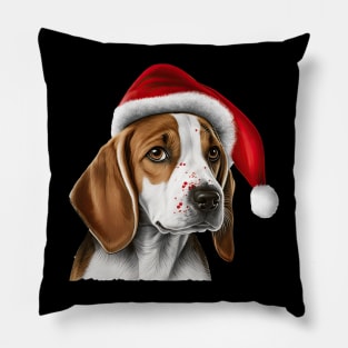 Christmas Beagle Pillow