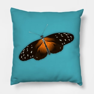 Tiger long wing butterfly Pillow